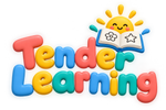 Tender Learning playful 3D logo